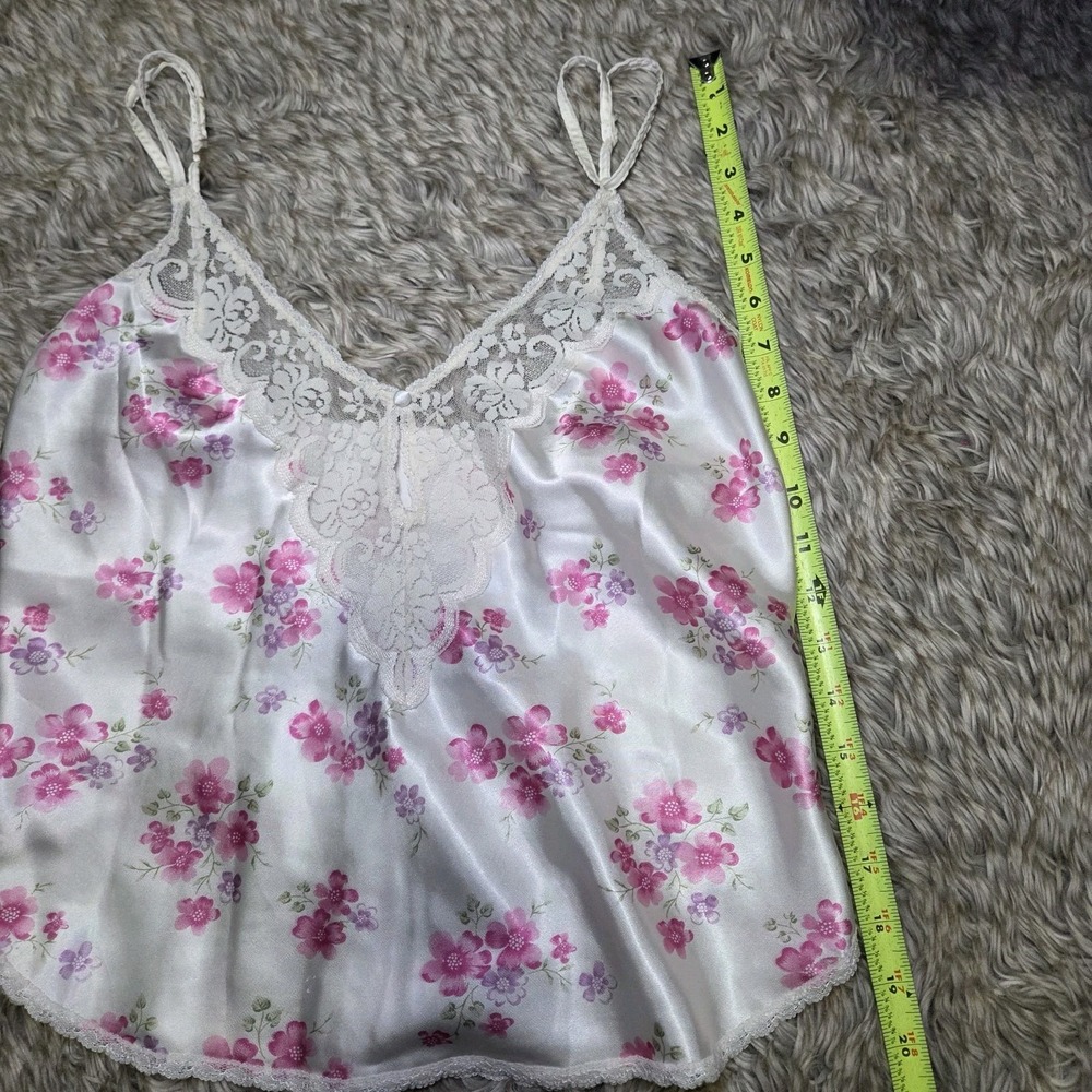 Vintage Chantilly Maidensform Floral Satin Lace Camisole Cami Size 36 Romantic - Picture 4 of 8